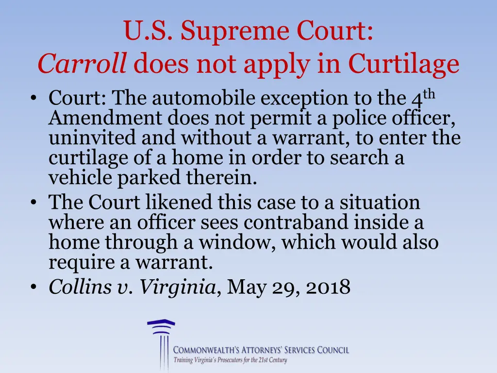 u s supreme court carroll does not apply