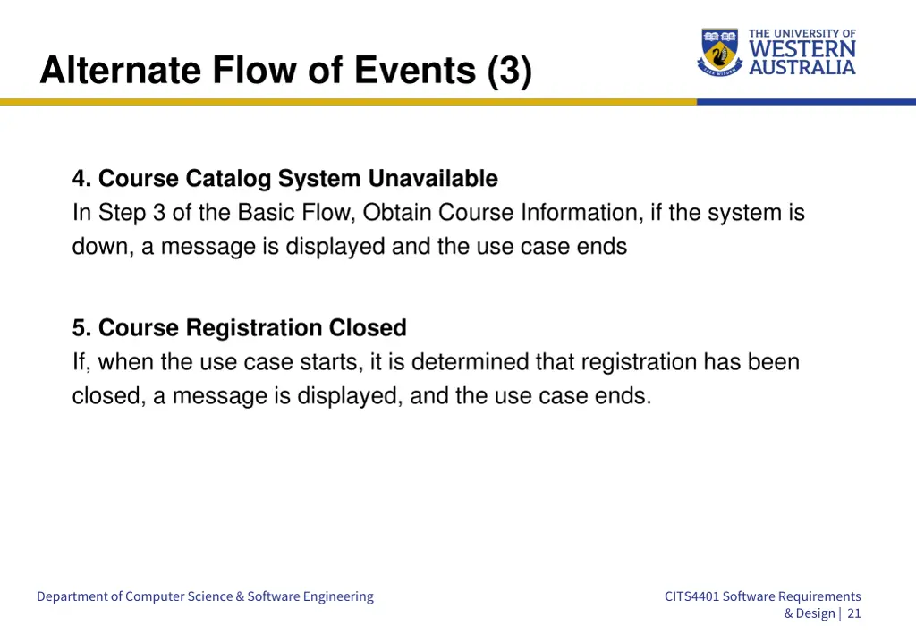 alternate flow of events 3