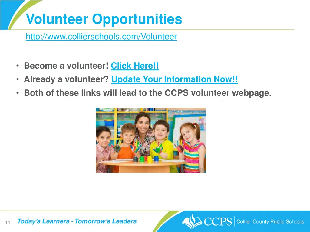 volunteer opportunities http www collierschools