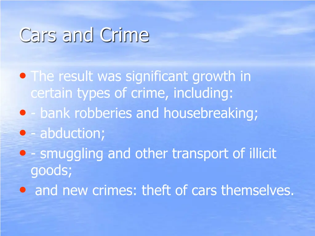 cars and crime