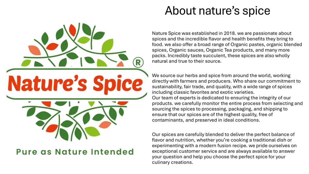 about nature s spice