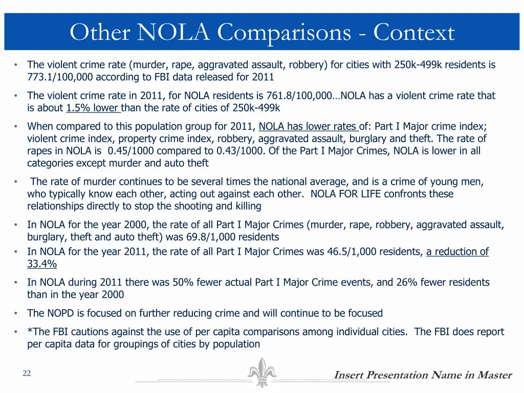 other nola comparisons context