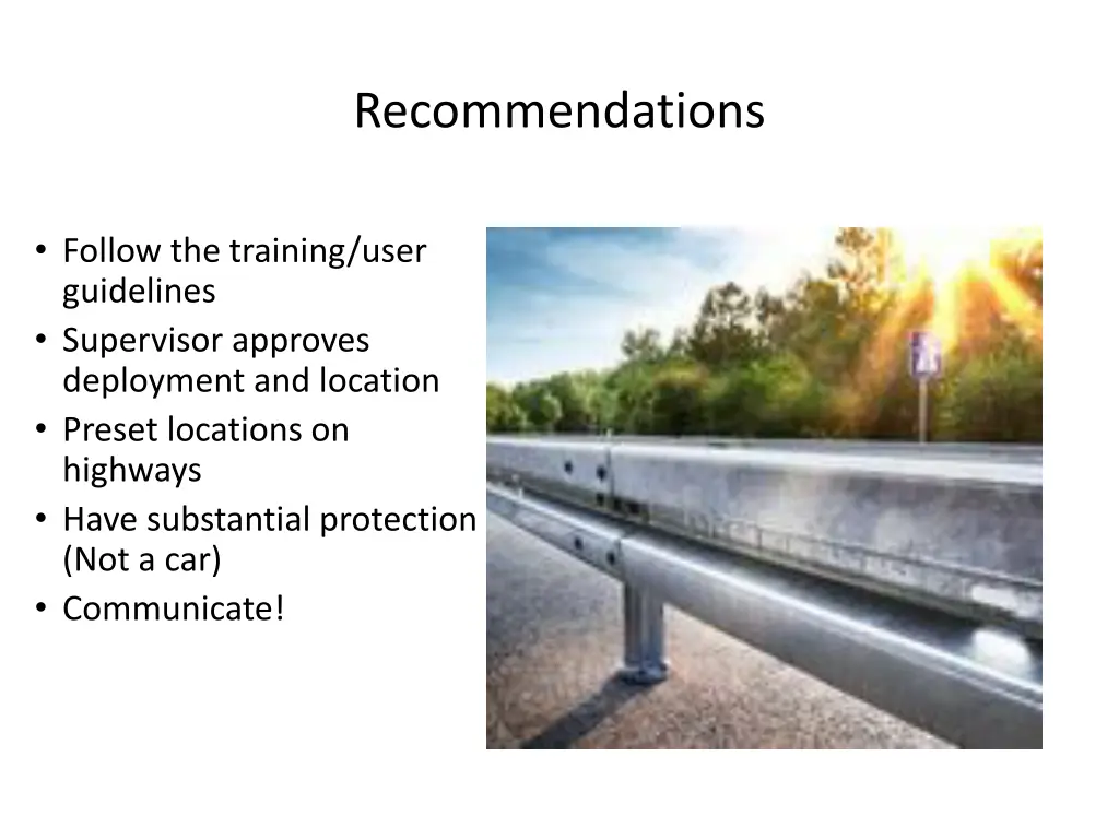 recommendations