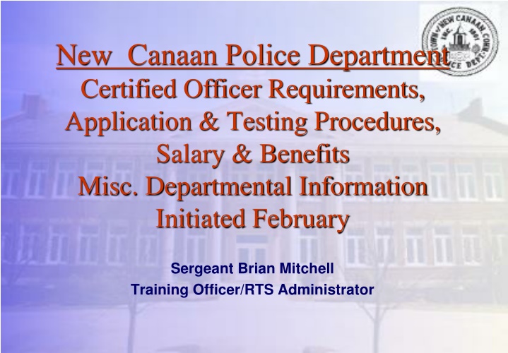 new canaan police department certified officer