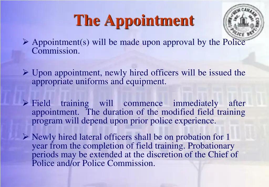 the appointment