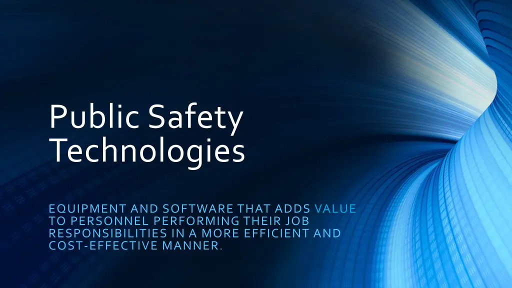 public safety technologies