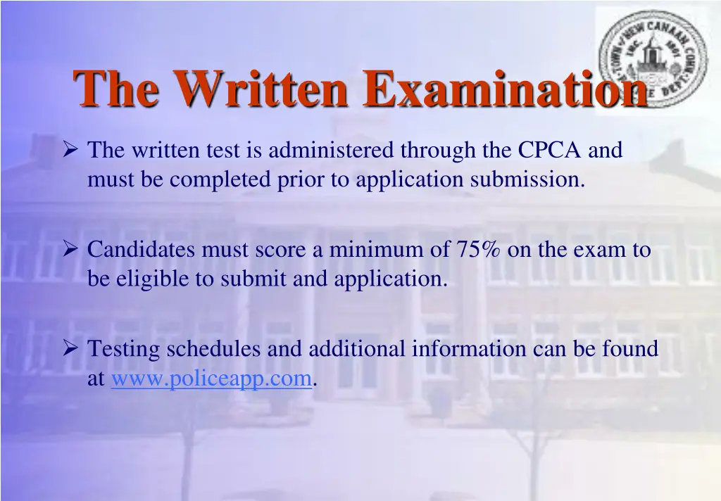 the written examination