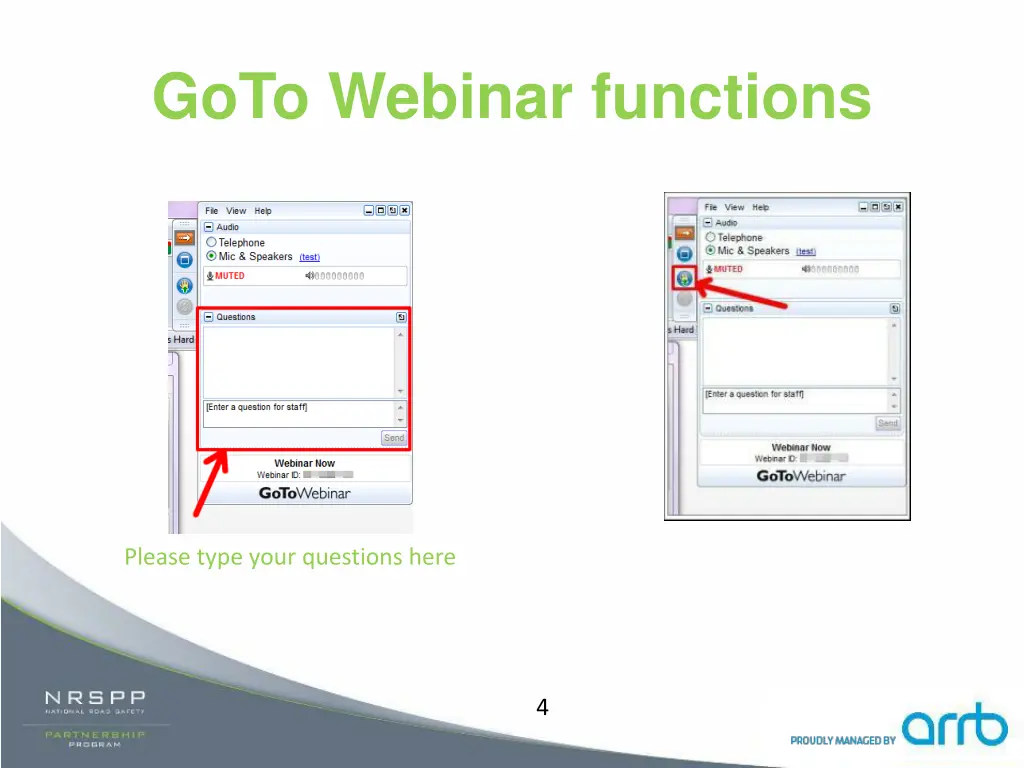 goto webinar functions