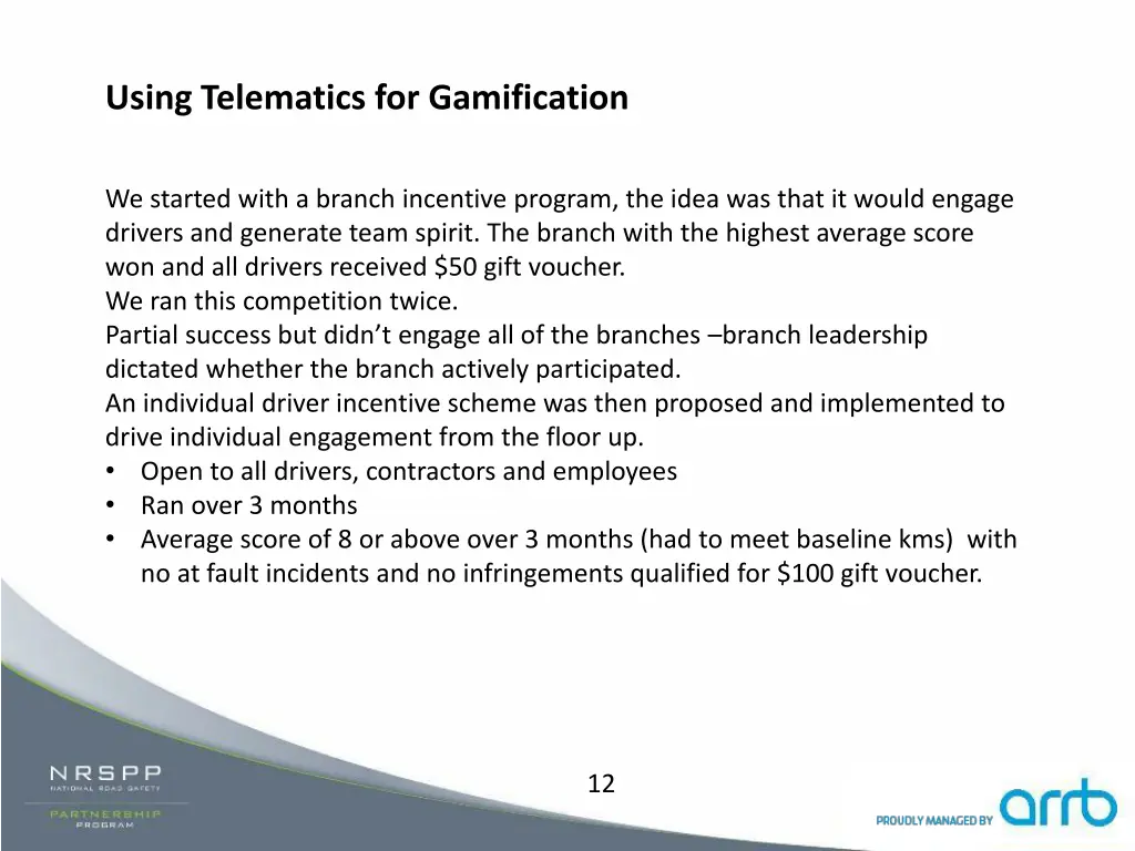 using telematics for gamification