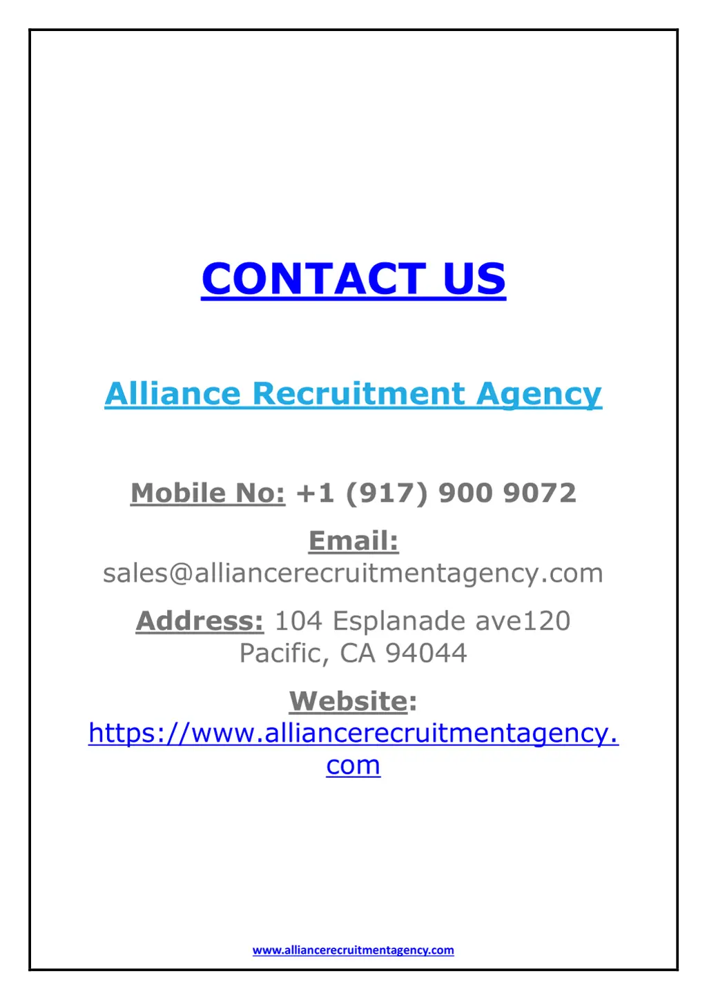 contact us