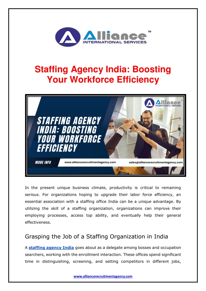 staffing agency india boosting your workforce