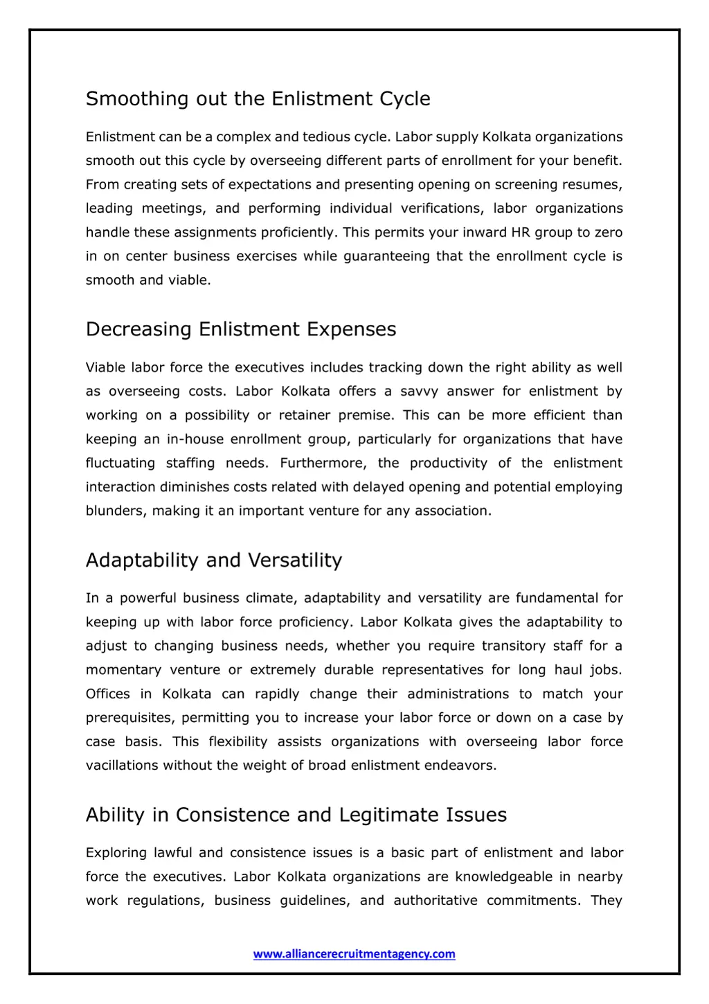 smoothing out the enlistment cycle