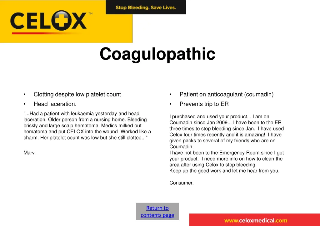 coagulopathic