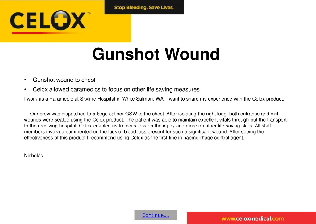 gunshot wound