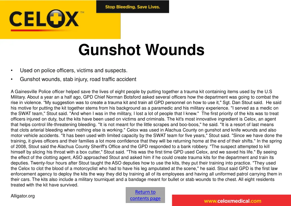 gunshot wounds