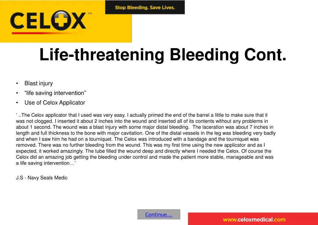 life threatening bleeding cont