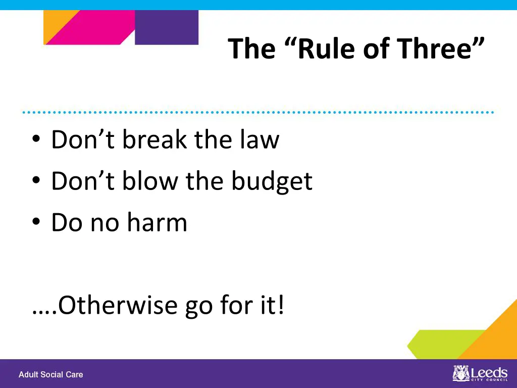 the rule of three