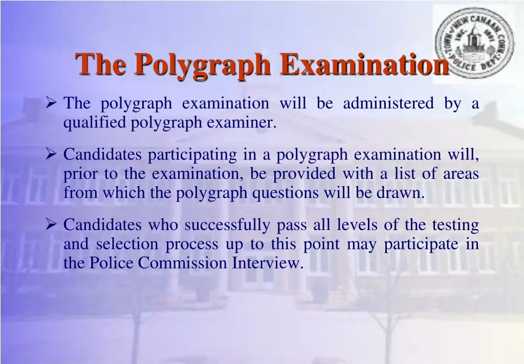 the polygraph examination