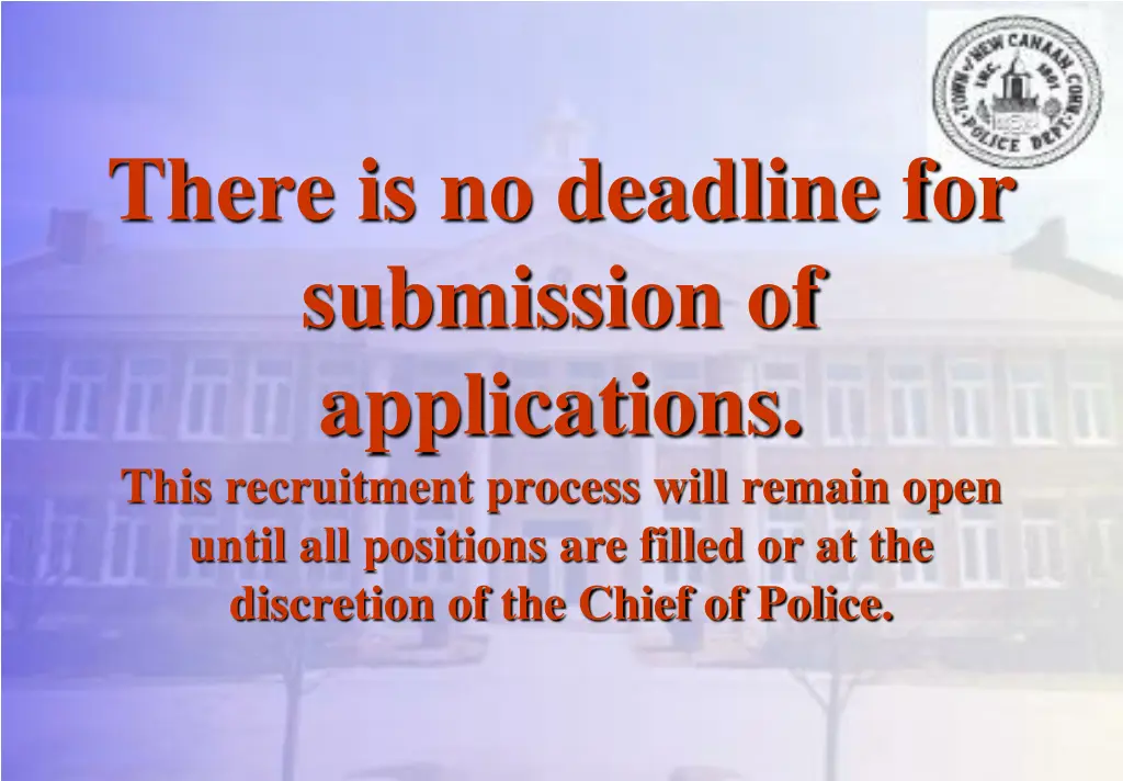 there is no deadline for submission