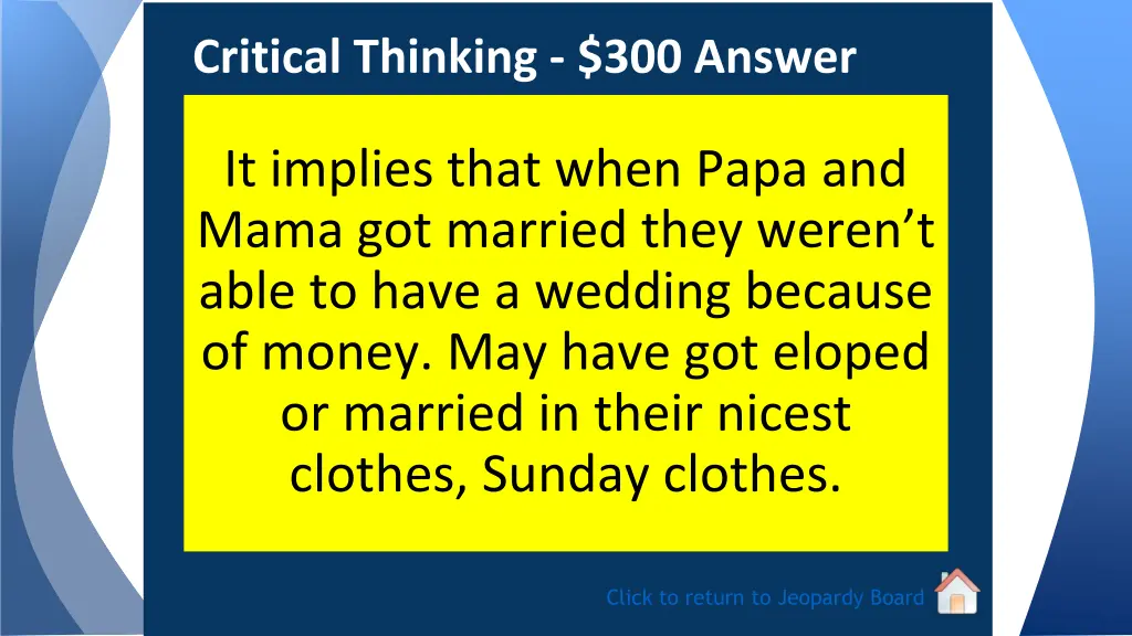 critical thinking 300 answer