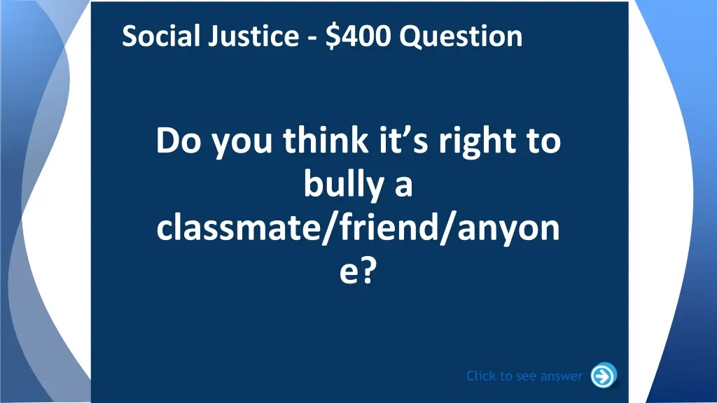 social justice 400 question