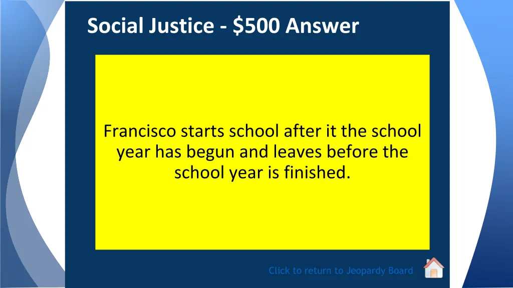 social justice 500 answer