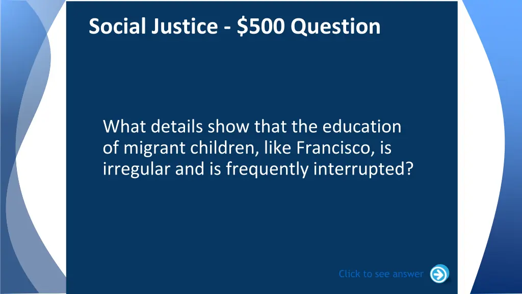 social justice 500 question