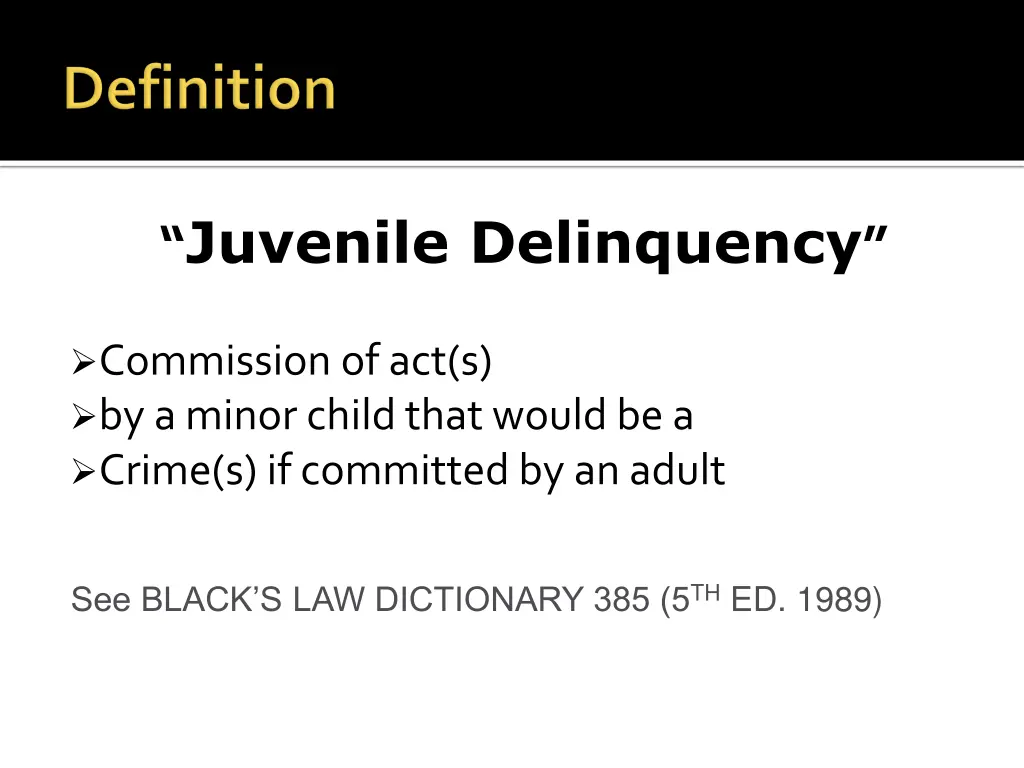 juvenile delinquency