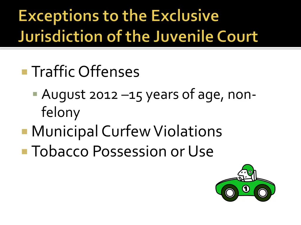 traffic offenses august 2012 15 years