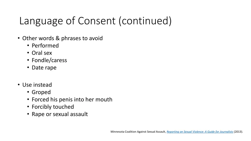 language of consent continued