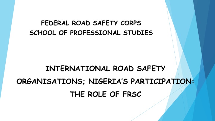 federal road safety corps school of professional