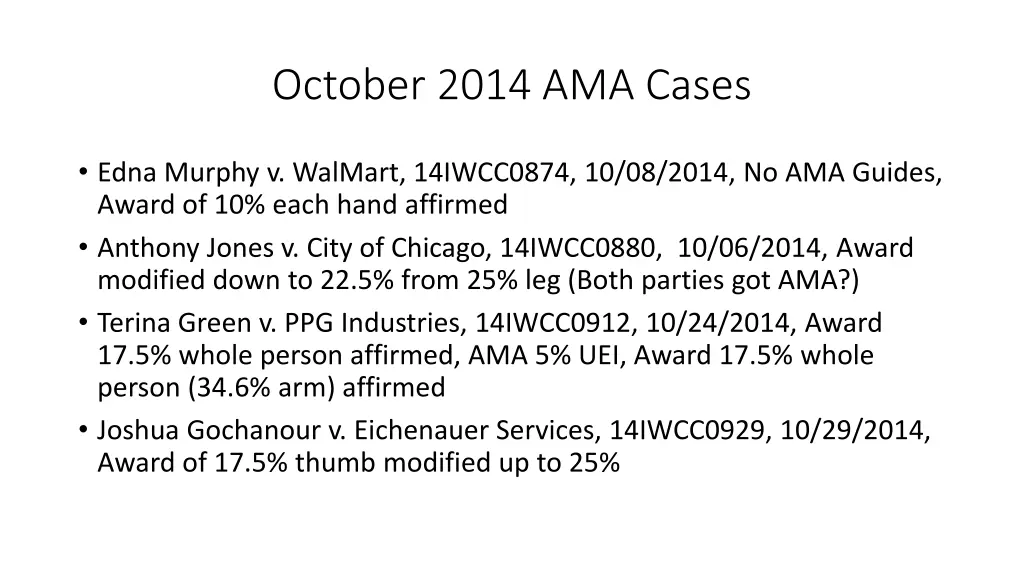 october 2014 ama cases 1