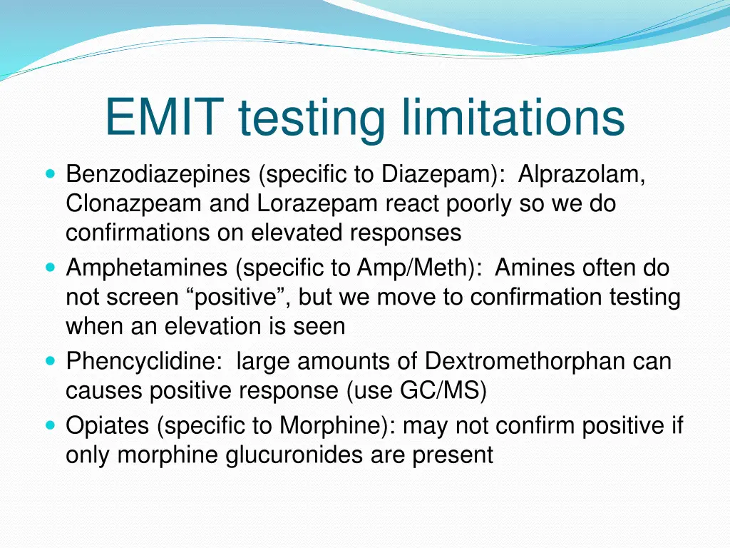 emit testing limitations 1