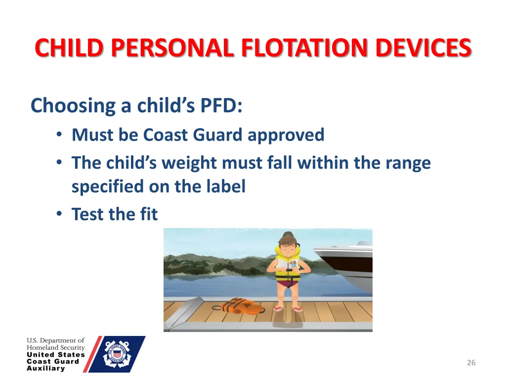 child personal flotation devices