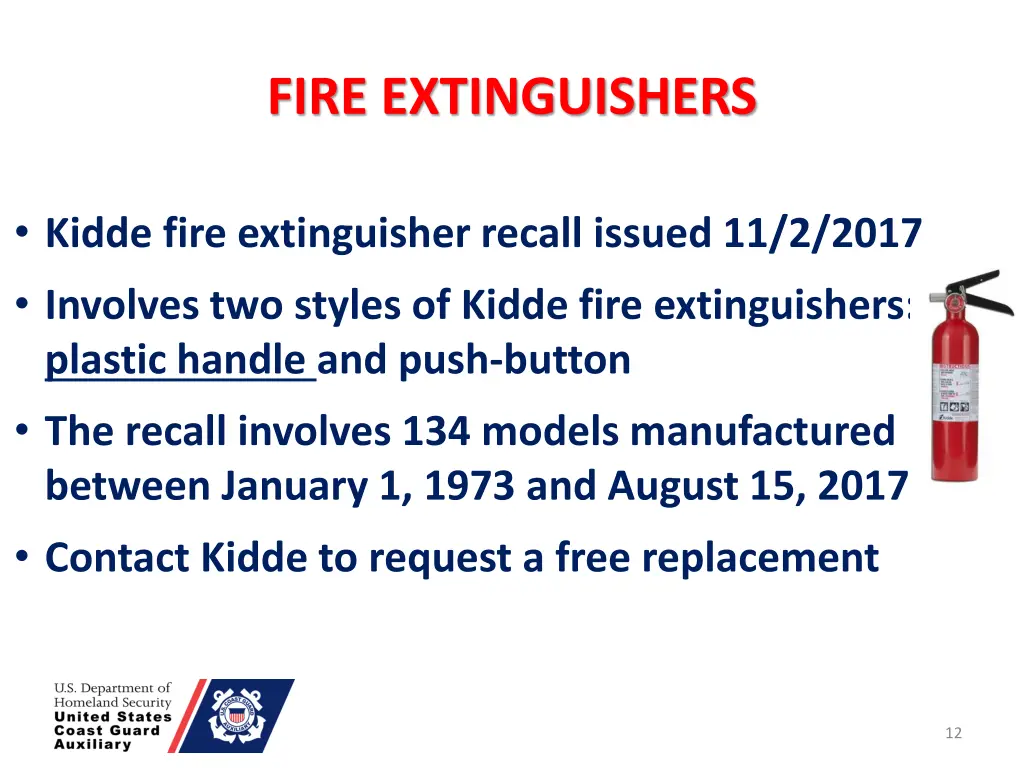 fire extinguishers