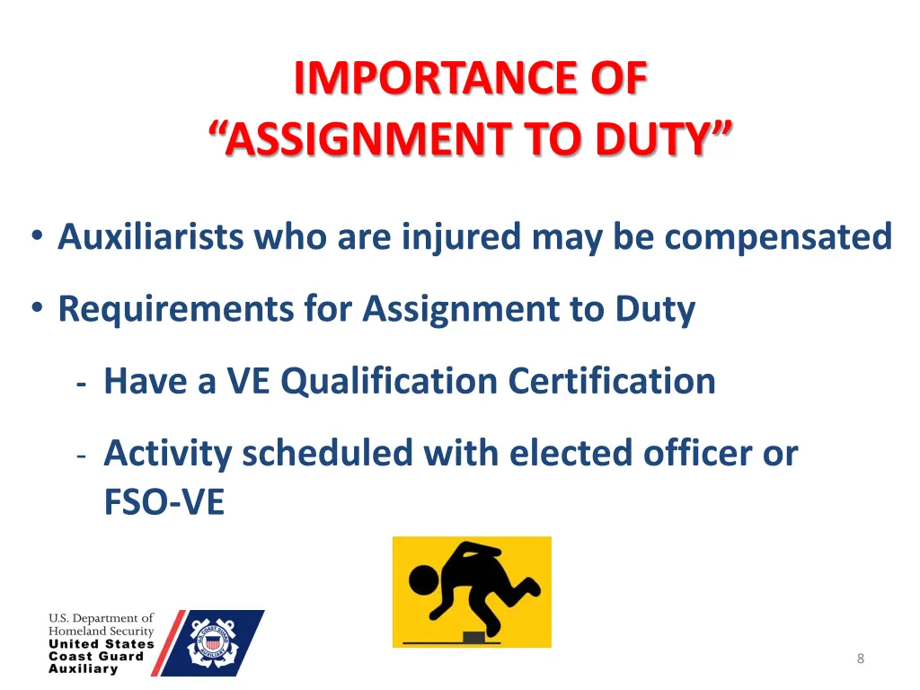 importance of assignment to duty