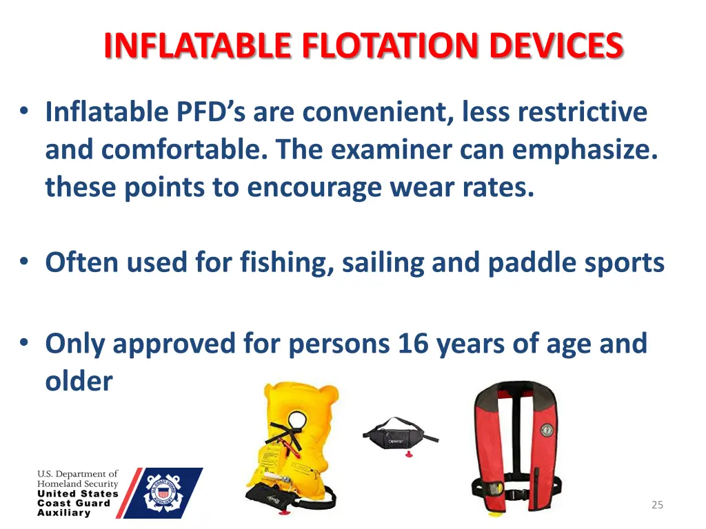 inflatable flotation devices