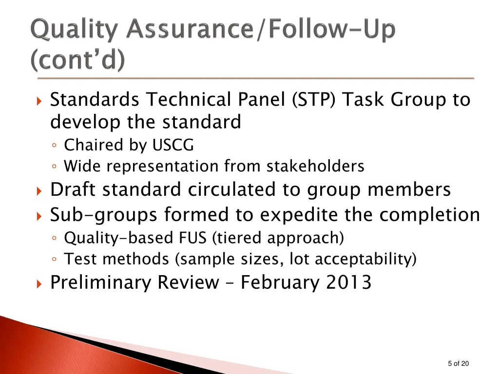 standards technical panel stp task group