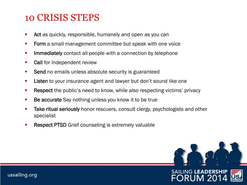 10 crisis steps