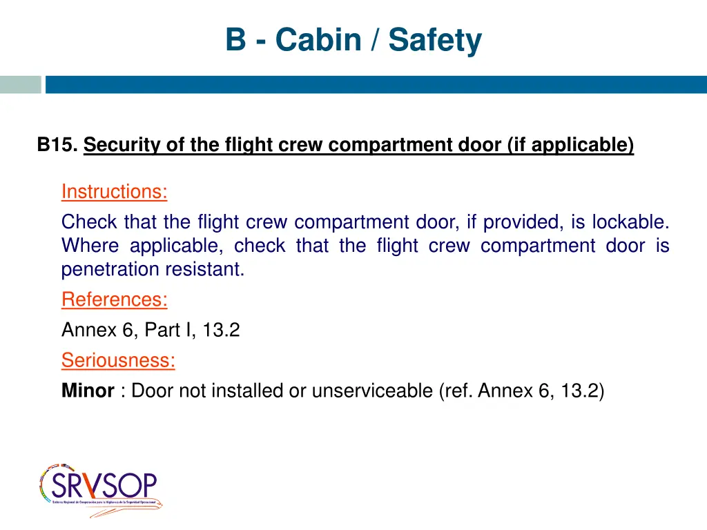 b cabin safety 15