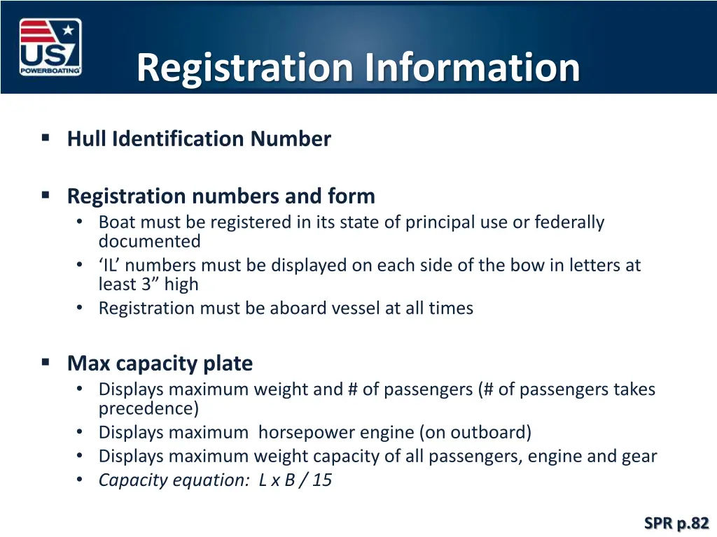 registration information