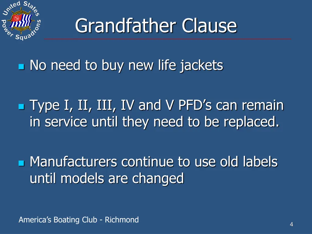 grandfather clause