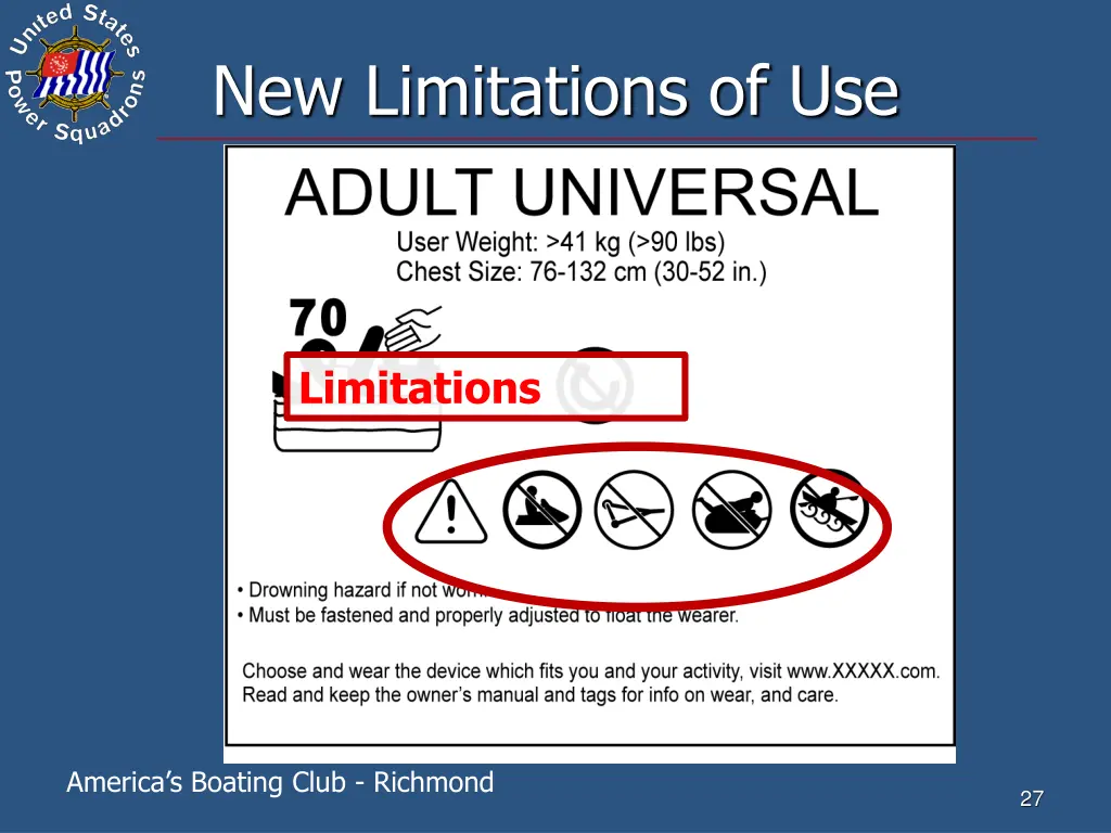 new limitations of use