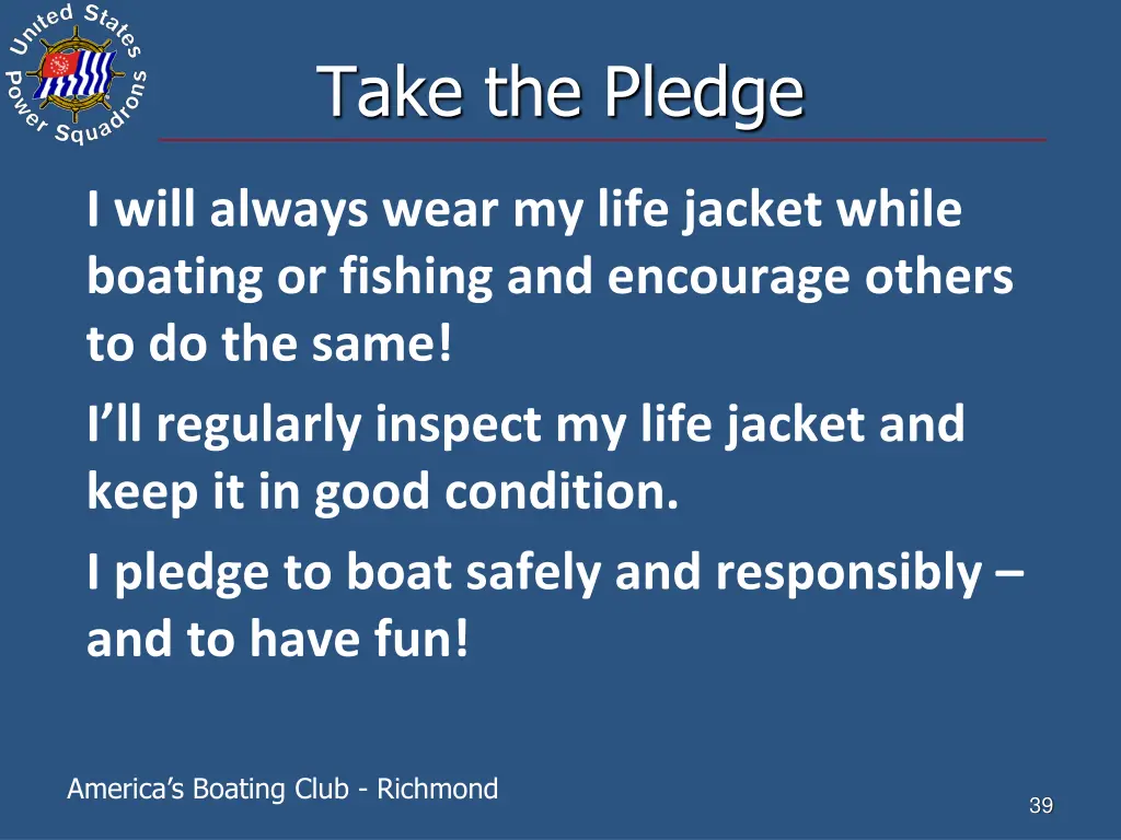 take the pledge