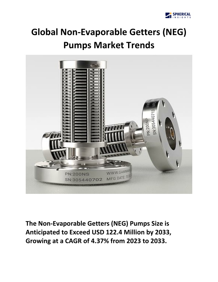 global non evaporable getters neg pumps market