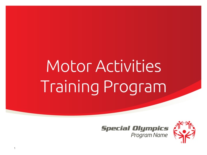 motor activities training program