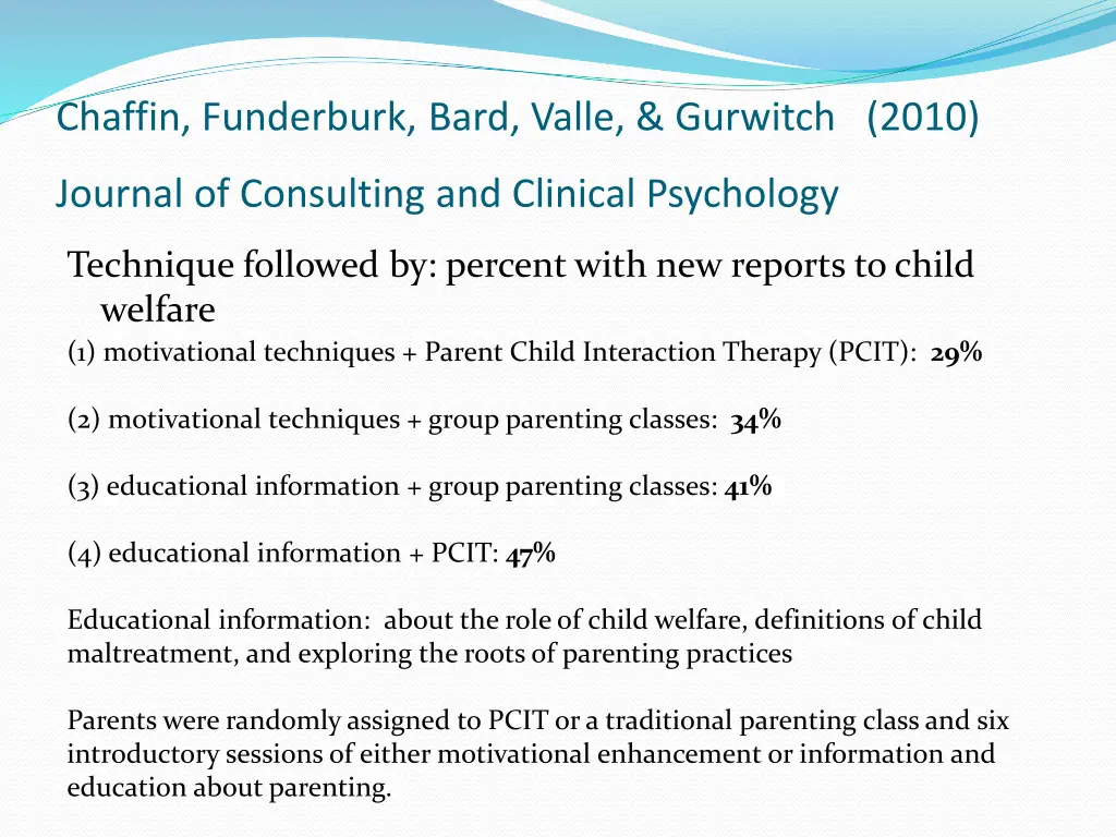 chaffin funderburk bard valle gurwitch 2010