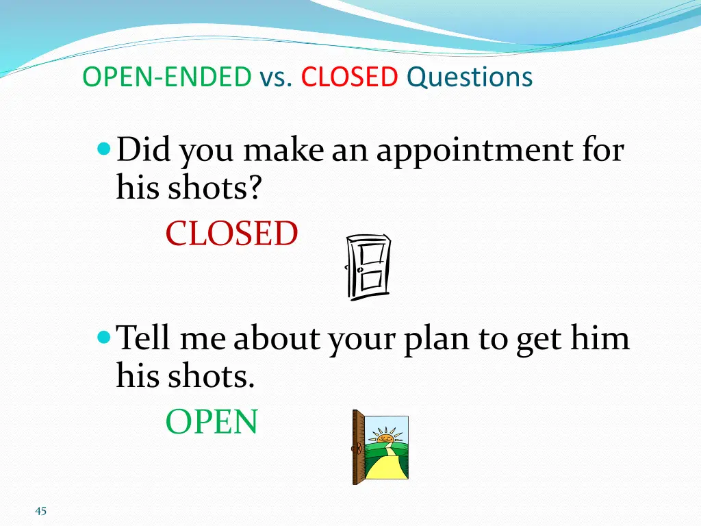 open ended vs closed questions 2