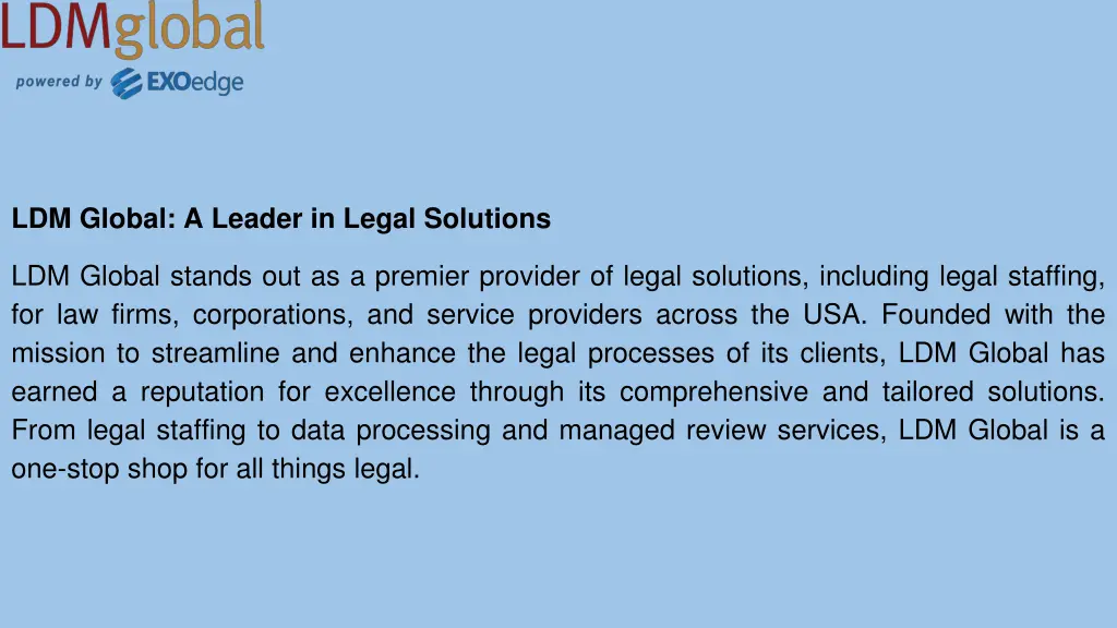 ldm global a leader in legal solutions