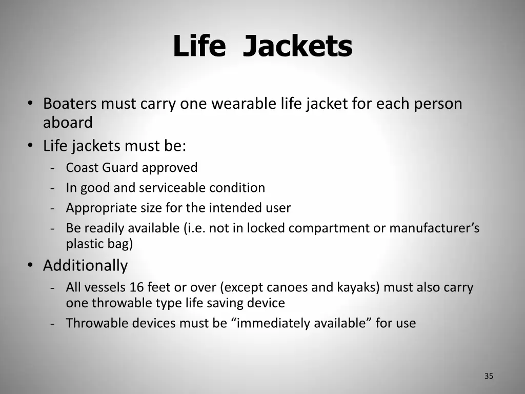 life jackets